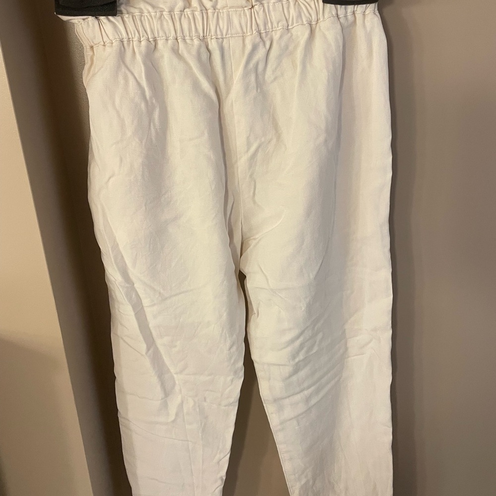 Cream Drawstring Pants - Picture 3 of 3